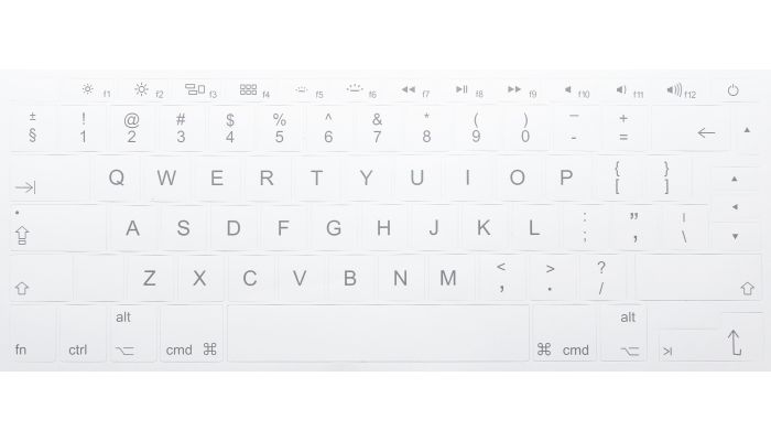 N18 Ключевые наклейки Apple - большой набор - белый фон - 14:14мм